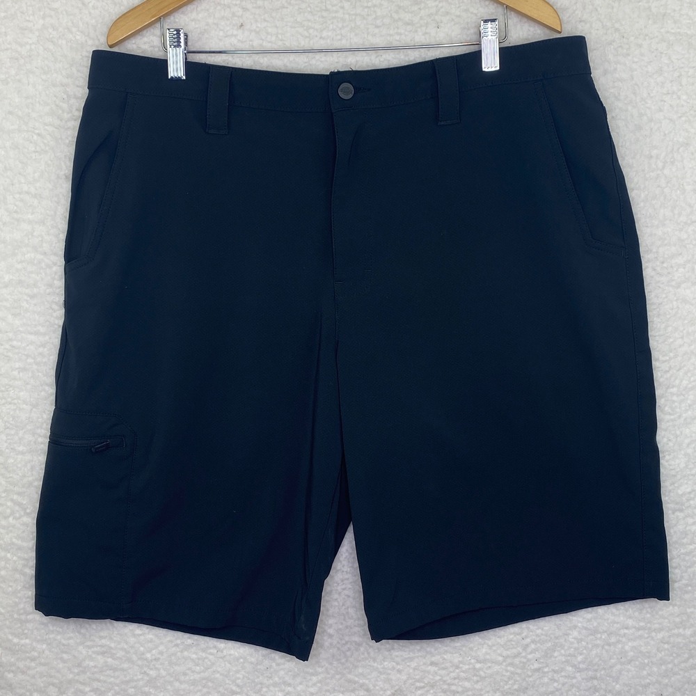 Dickies Mens Performance Utility‎ Shorts Black 38 Cargo Zipper Pocket Ripstop